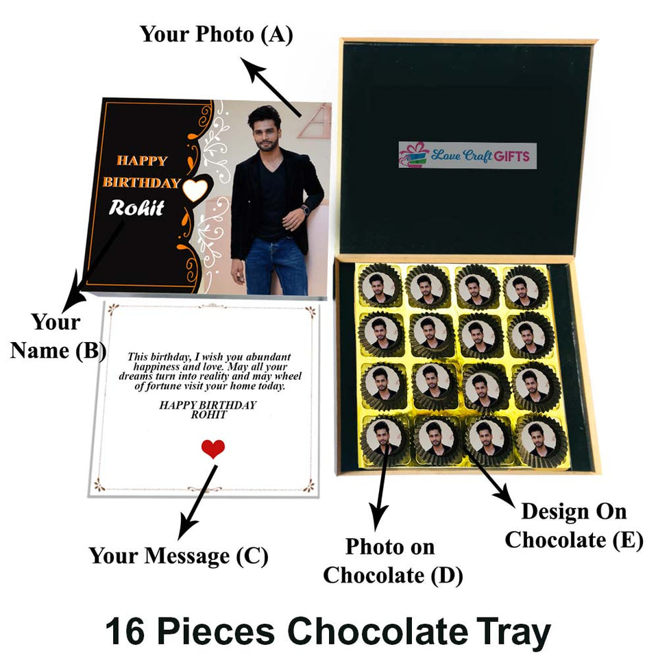 Birthday Special Traditional Design Chocolate Wooden Gift Box | love craft gift