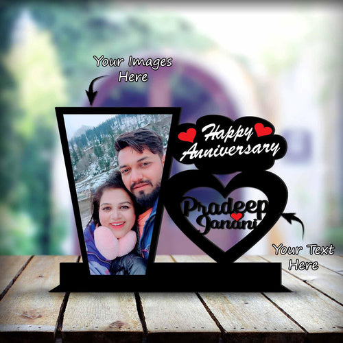 happy anniversary wooden table top - 0