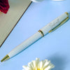 Personalized White Metallic Ball Pen