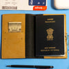 Exclusive Brown Passport Cover With Name & Charm