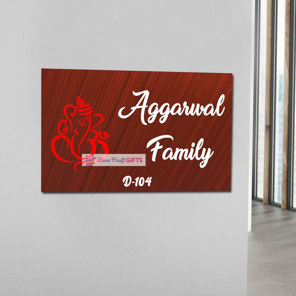 Top Wooden Home Name Plates-12x15"