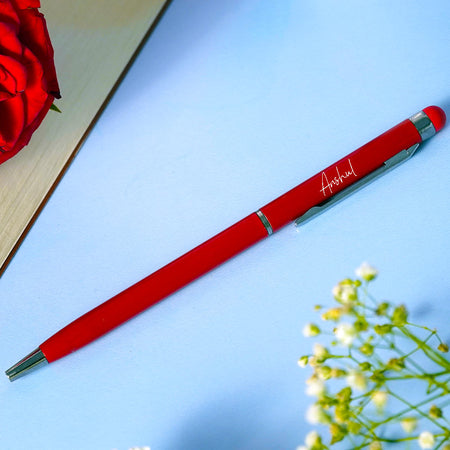 Customized Metallic Finish Ball Pen - Red