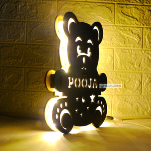VALENTINE SPECIAL TEDDY DAY WOODEN LIGHT LAMP love craft gift
