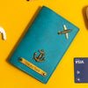 Customized Blue Passport Cover With Name & Charm