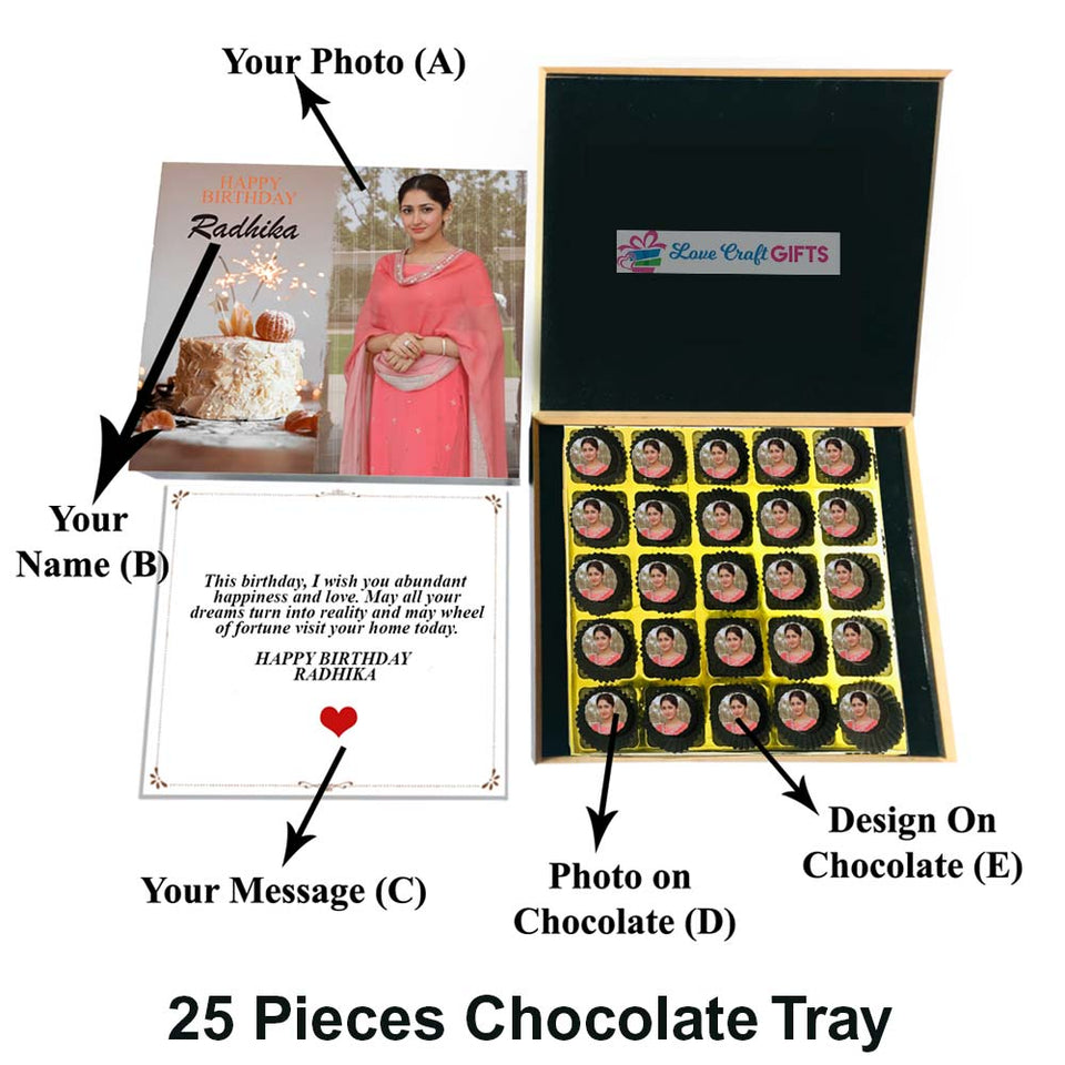 Birthday Special Cake Design Chocolate Wooden Gift Box | love craft gift