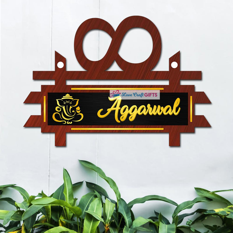 Unique Wooden Home Name Plates-12x15"