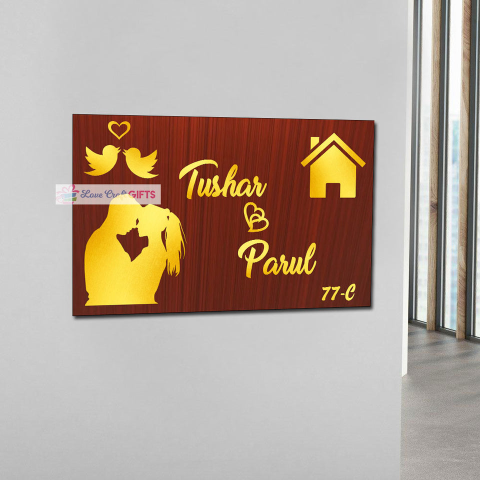 Creative Wooden Home Name Plates