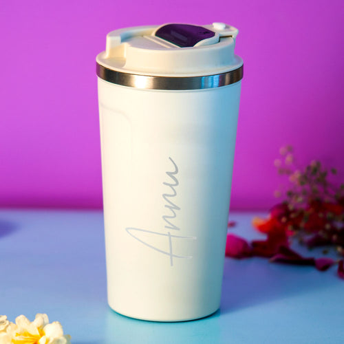 White Stainless Steel Coffee Mug Or Water Bottle |Love Craft Gifts