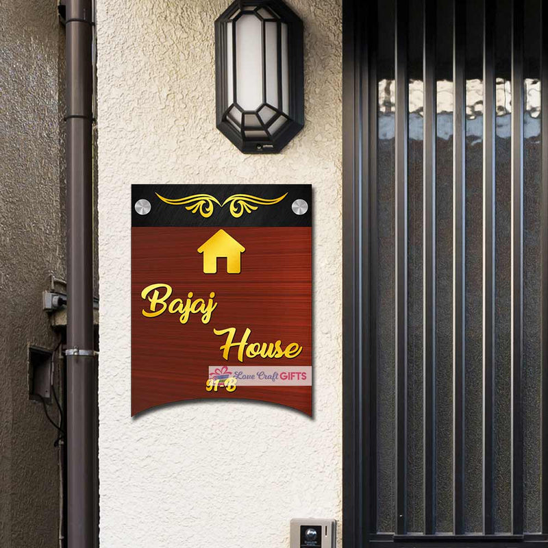 Best Unique Wooden Home Name Plates-12x15"