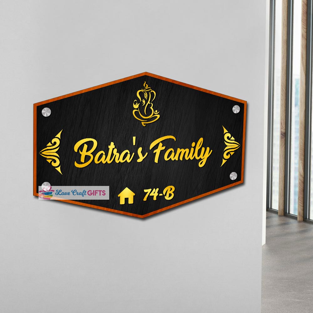 Best Unique Wooden Home Name Plates-12x15"