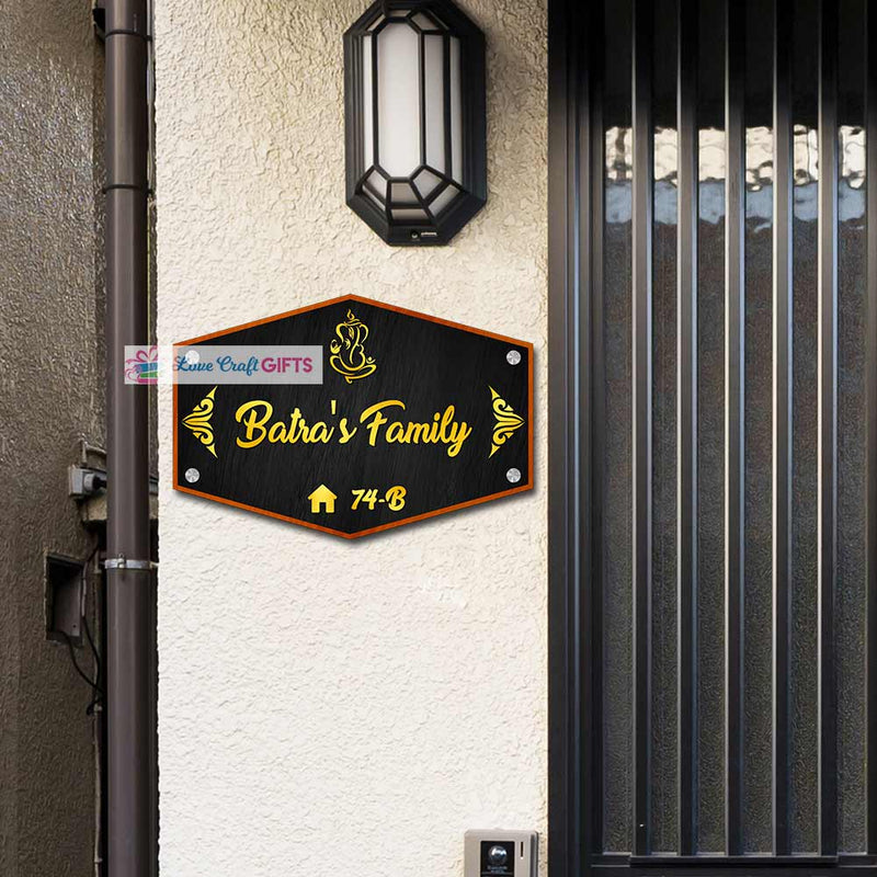 Best Unique Wooden Home Name Plates-12x15"