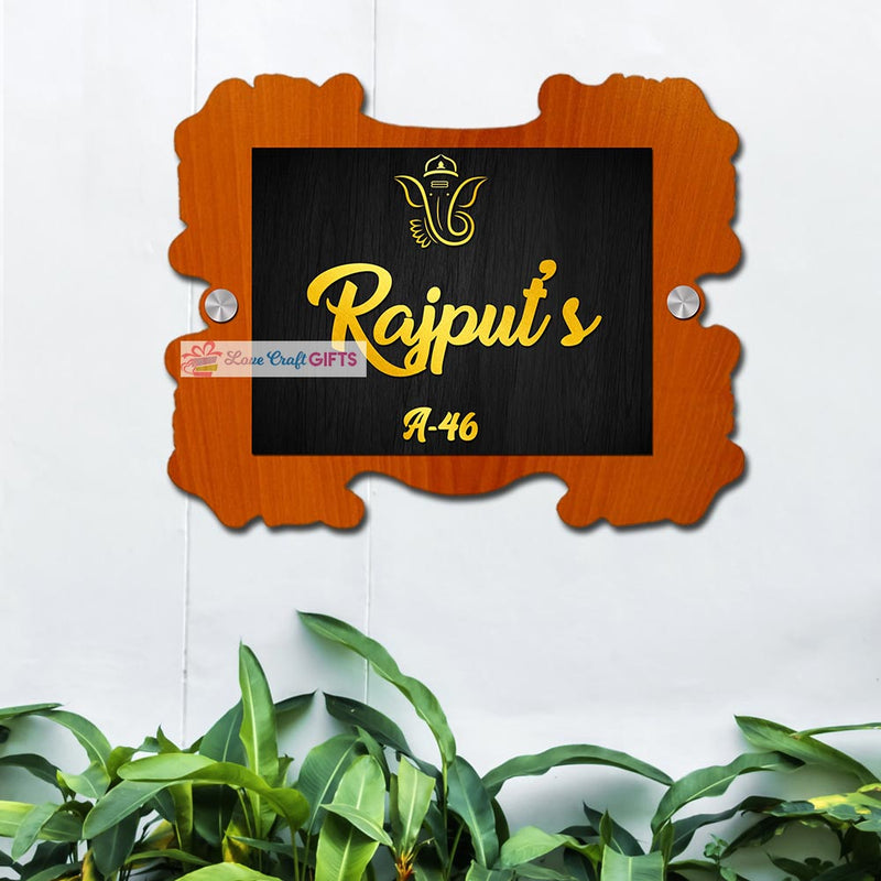 Customized Wooden Home Name Plates-12x15"