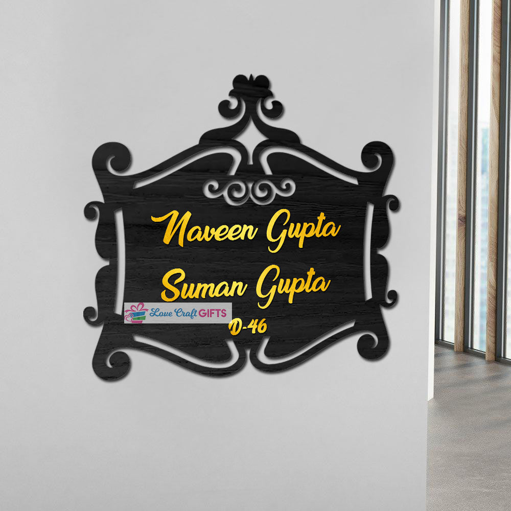 Personalized Wooden Home Name Plates-12x15"