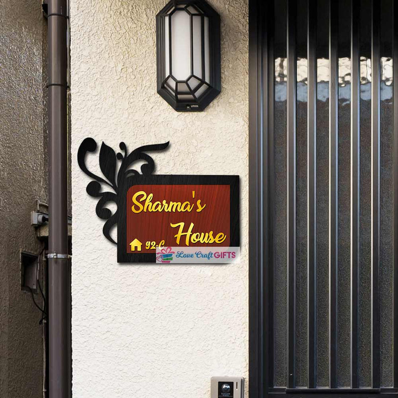 Buy Personalized Wooden Home Name Plates-12x15"