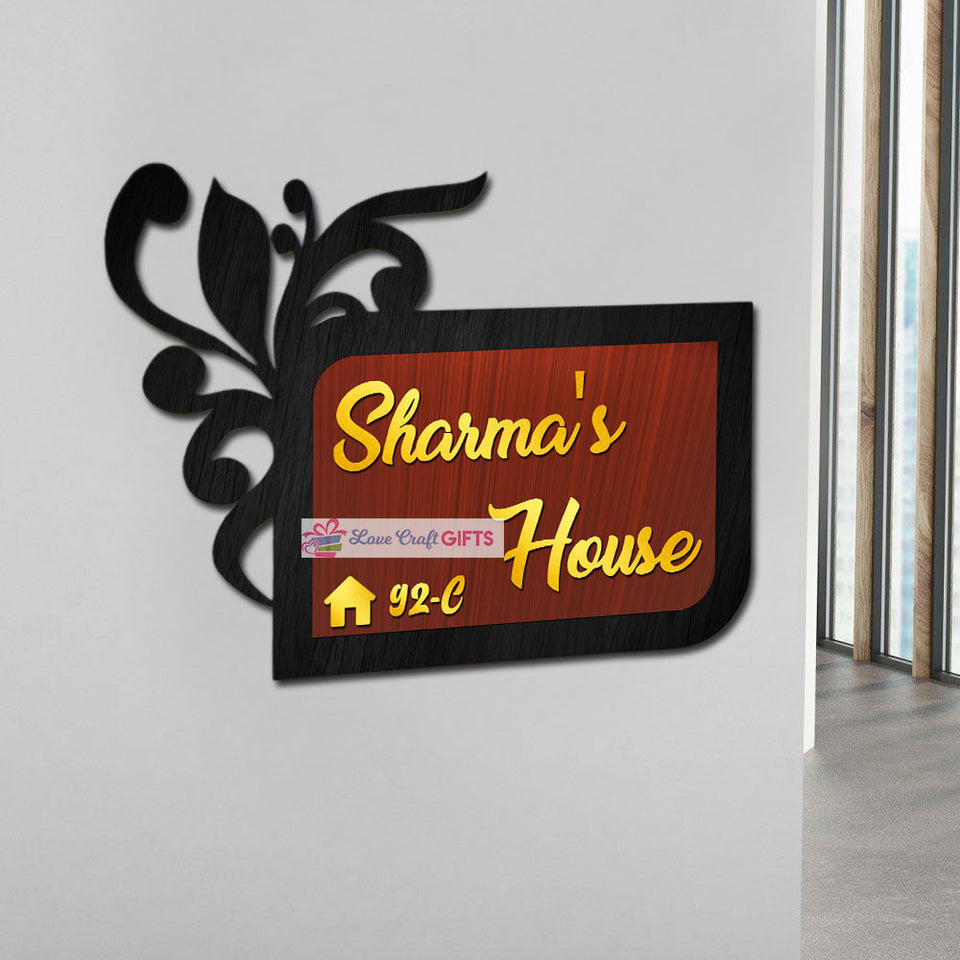Buy Personalized Wooden Home Name Plates