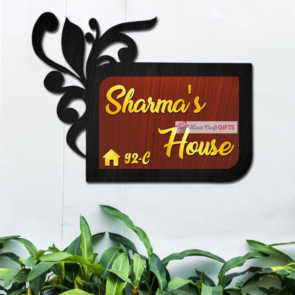 Buy Personalized Wooden Home Name Plates
