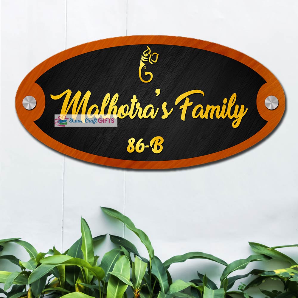 Top Wooden Home Name Plates