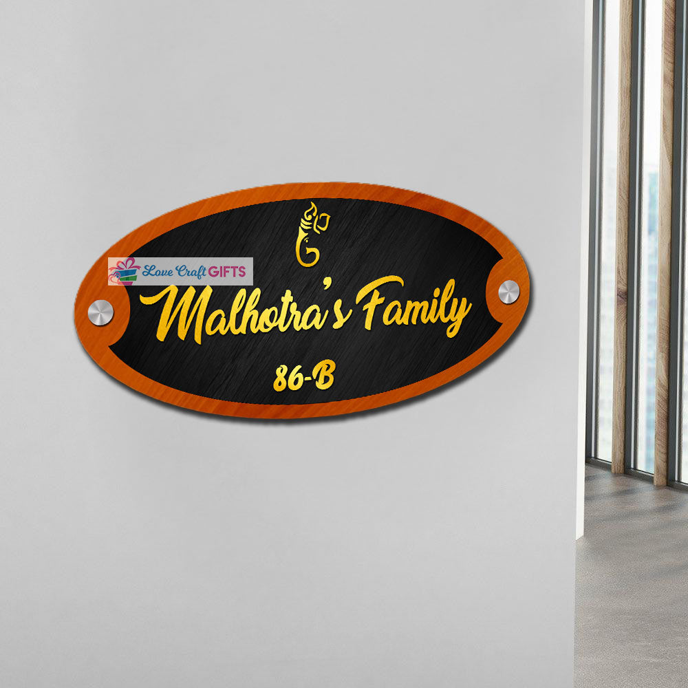 Top Wooden Home Name Plates-12x15"