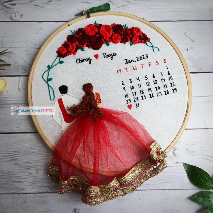 Special Embroidery Hoop For Couple | love craft gift