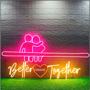 SPECIAL BETTER TOGETHER NEON LIGHT FRAME | love craft gift