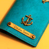 Customized Blue Passport Cover With Name & Charm