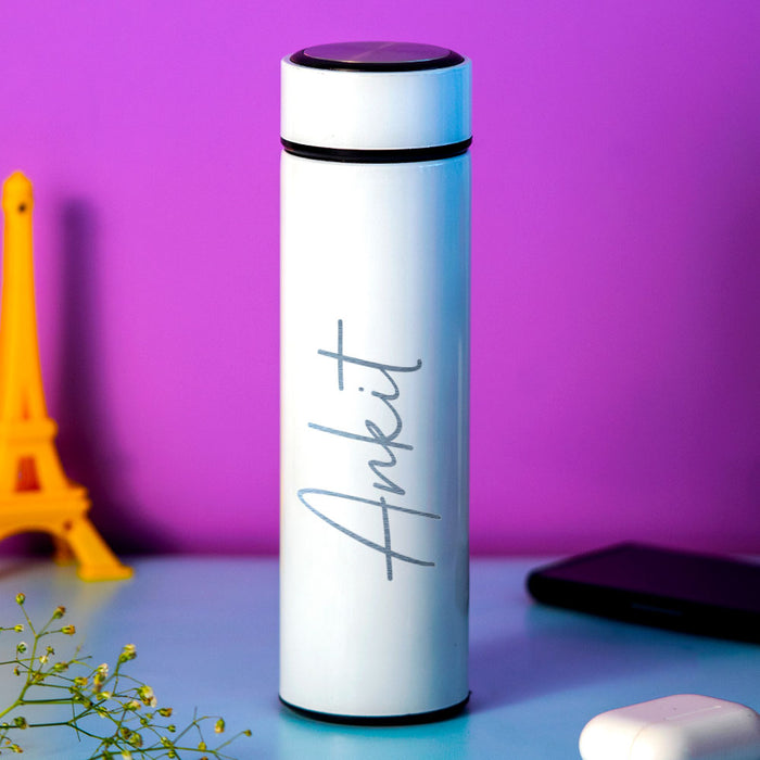 White Stainless Steel Water Bottle | Love Craft Gifts