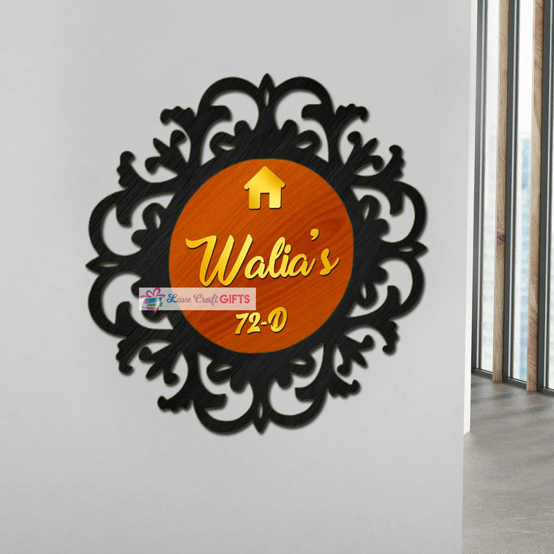 Exclusive Wooden Home Name Plates