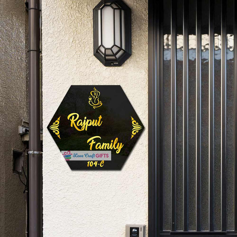 Attractive Acrylic Home Name Plates-12x15"