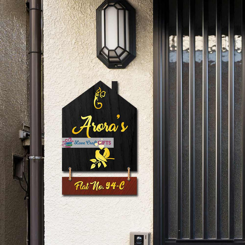 Best Personalized Wooden Home Name Plates-12x15"