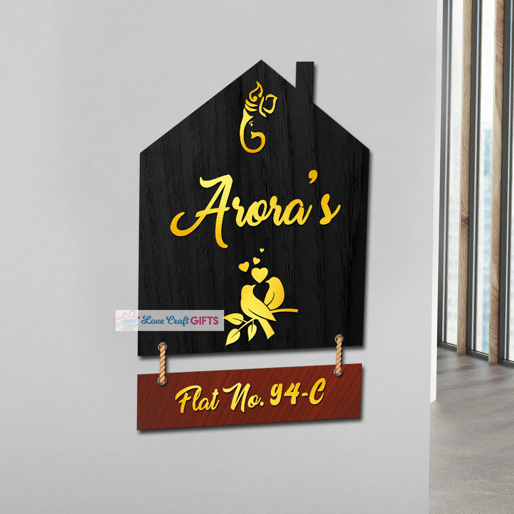 Best Personalized Wooden Home Name Plates-12x15"