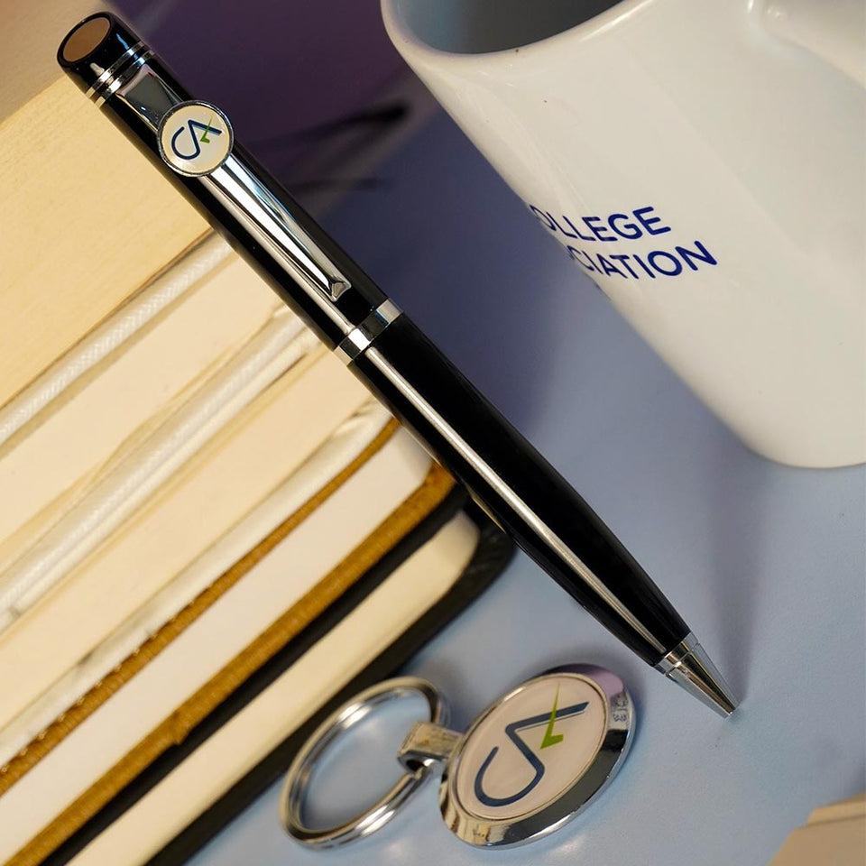 CA Personalized Silver Pen And Keychain Set