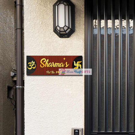 Traditional Wooden Home Name Plates