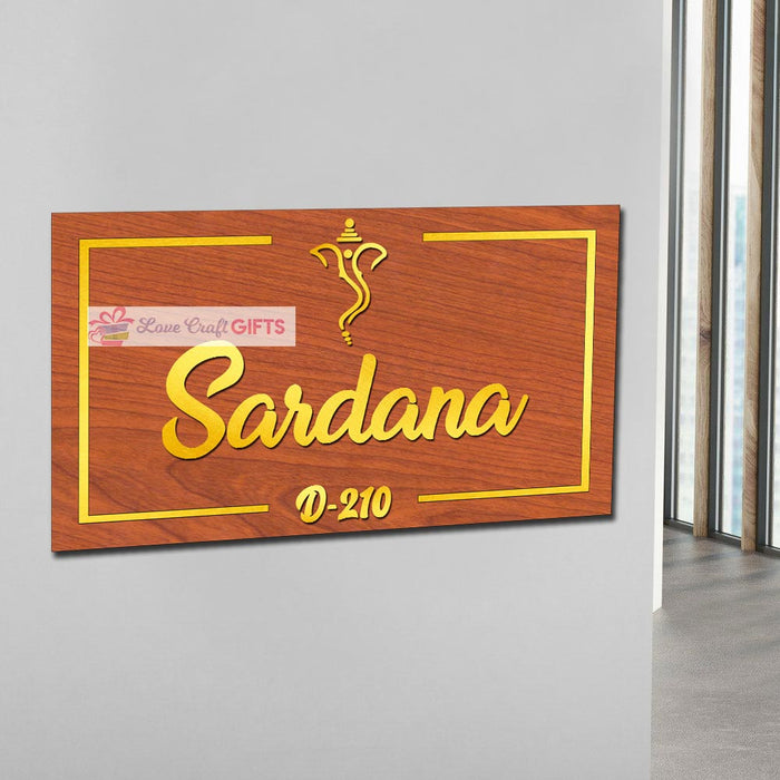 Grandeur Wooden Home Name Plates