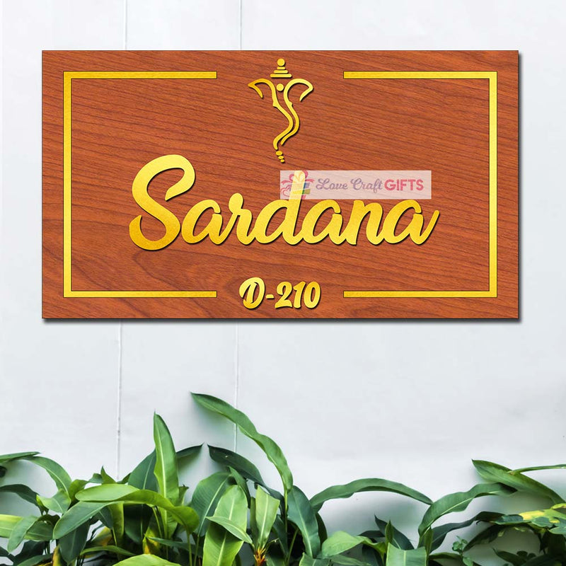 Grandeur Wooden Home Name Plates