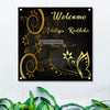 Flower Design Acrylic Home Name Plates | love craft gift