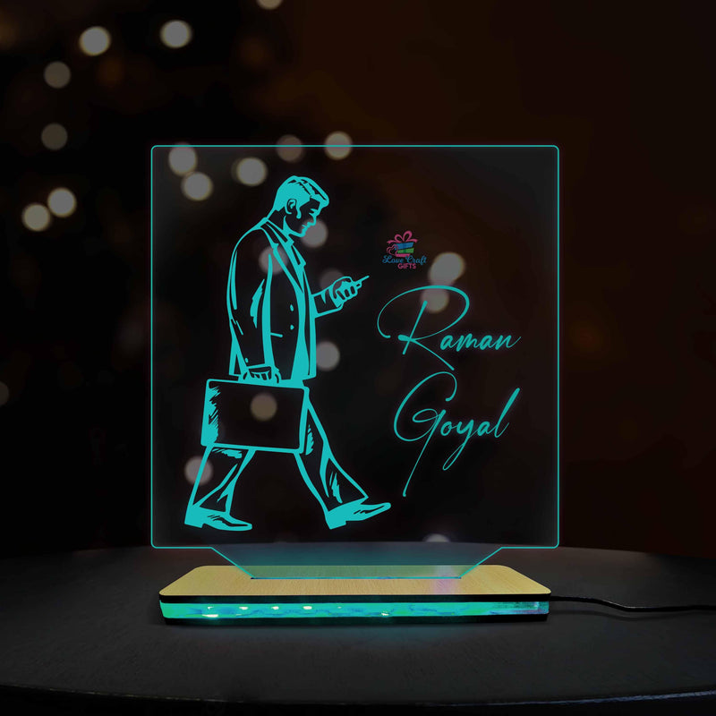 3d Acrylic Businessmen LED Lamp