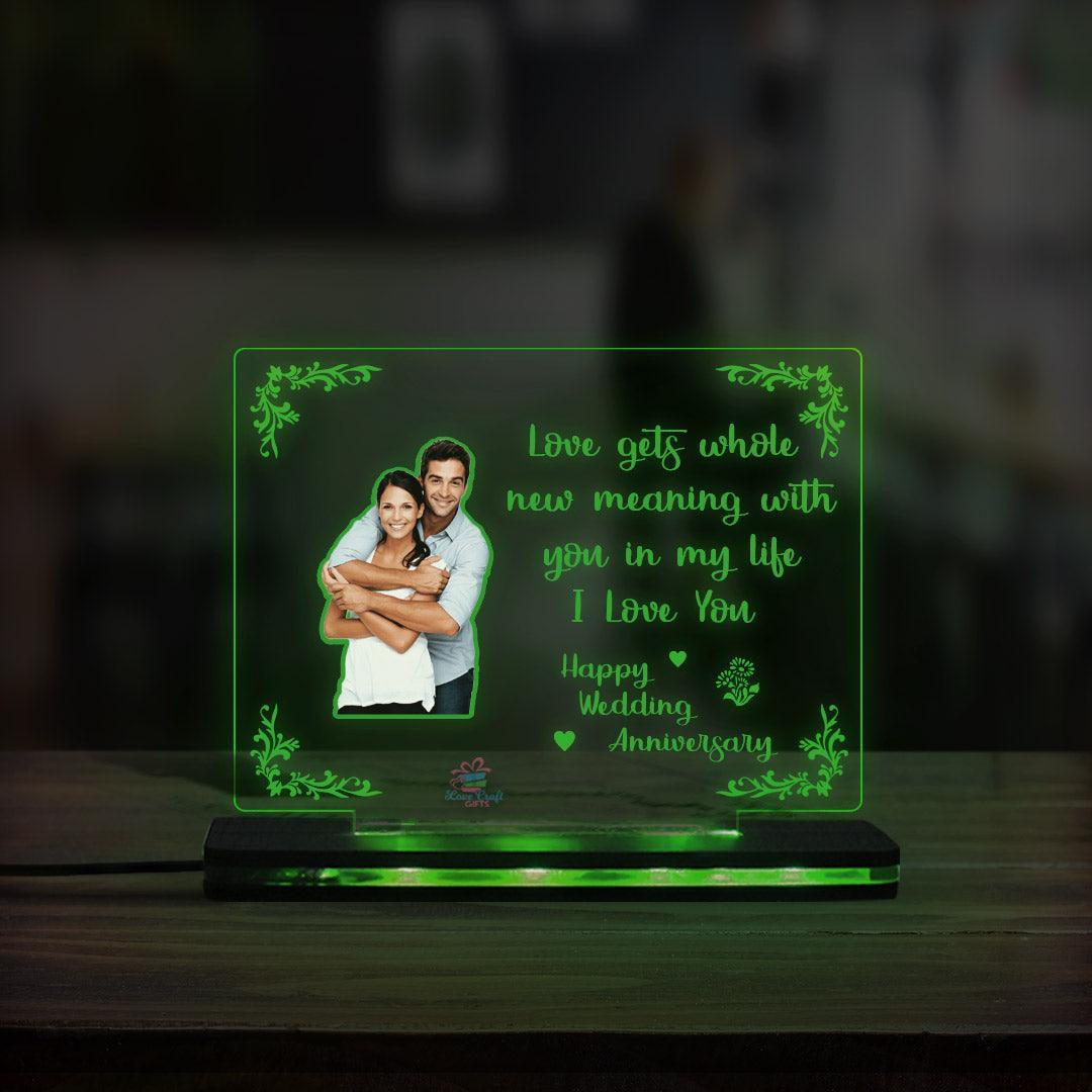 3D Acrylic Multi-Led Table Lamp For Anniversary - love craft gift