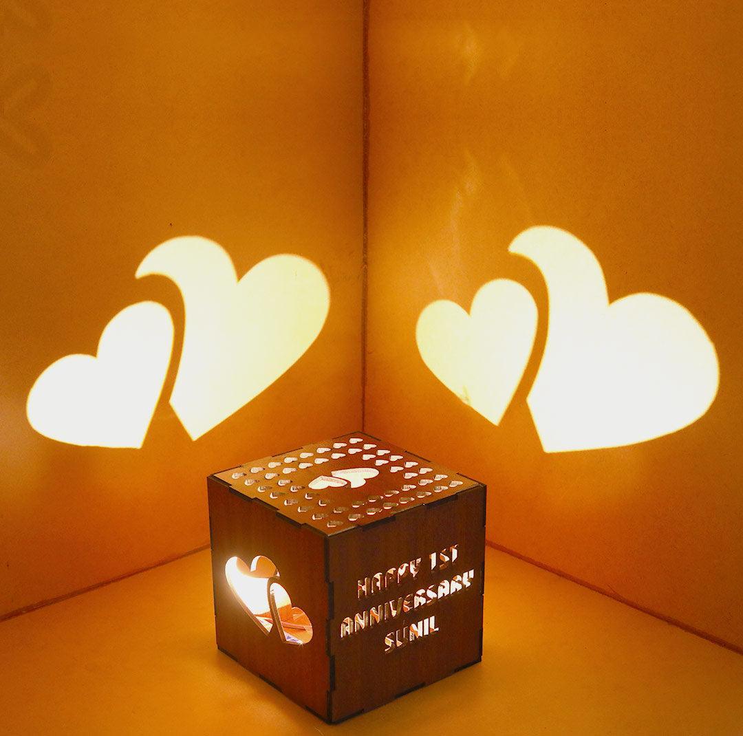 Customized Heart Wooden Shadow box | love craft gift