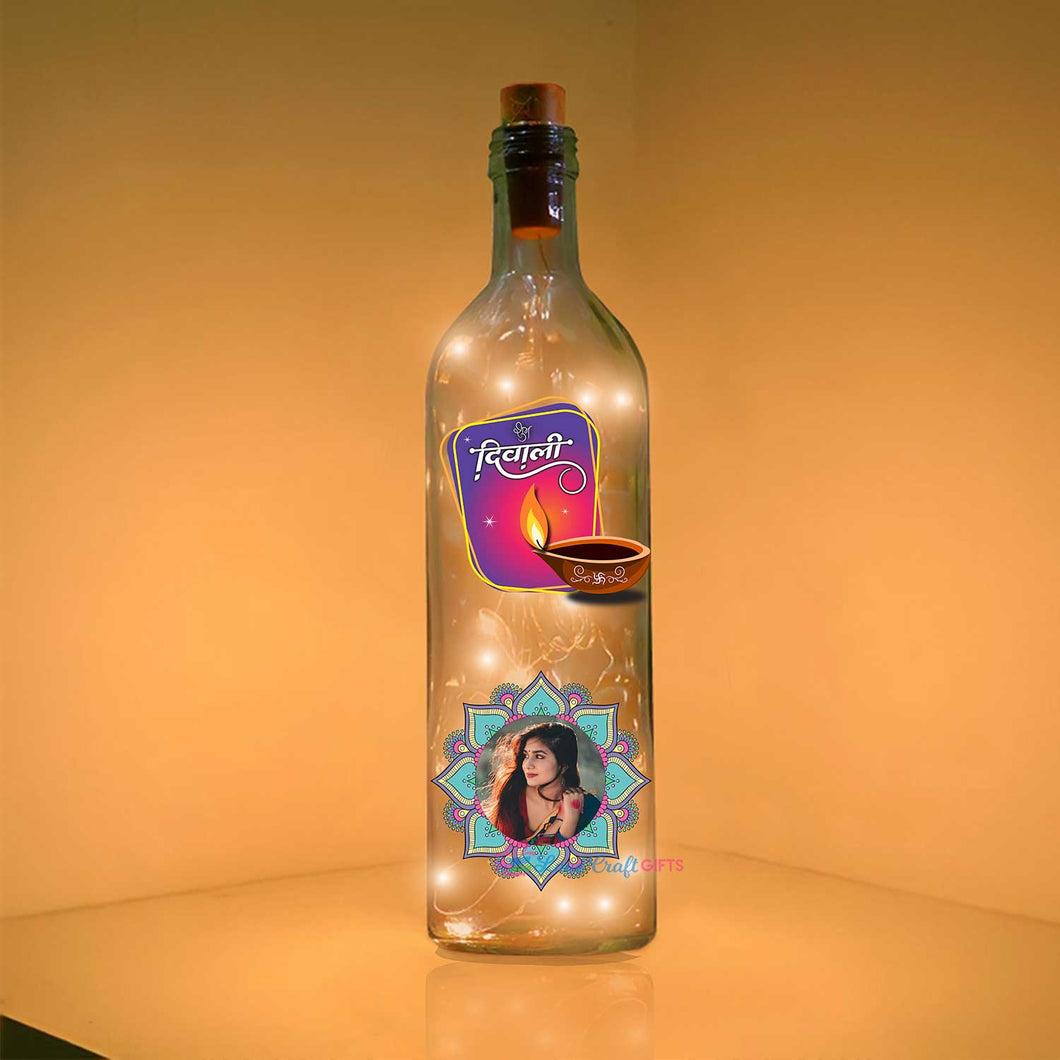 DIWALI SPECIAL PERSONALISED LED BOTTLE LAMP | love craft gift