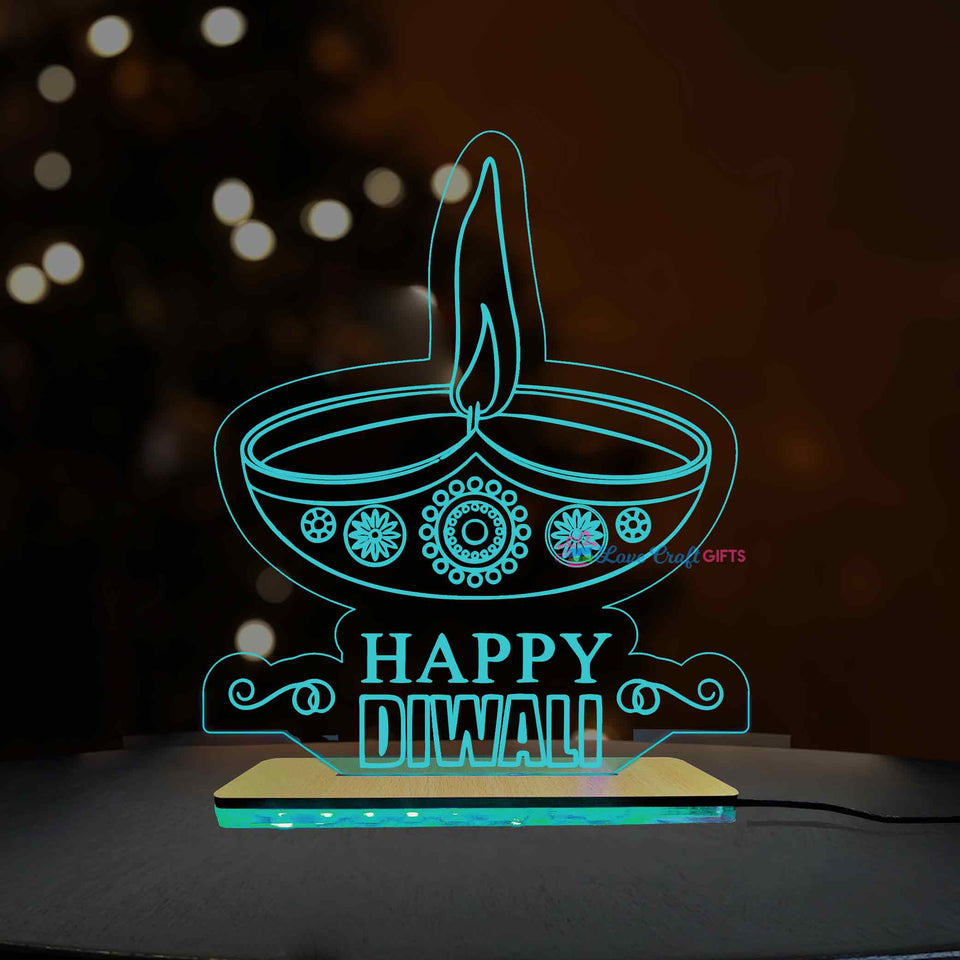 Diwali Special 3D Acrylic LED Lamp