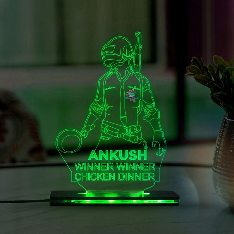 3d Acrylic Multi-Colored PUBG LED Lamp