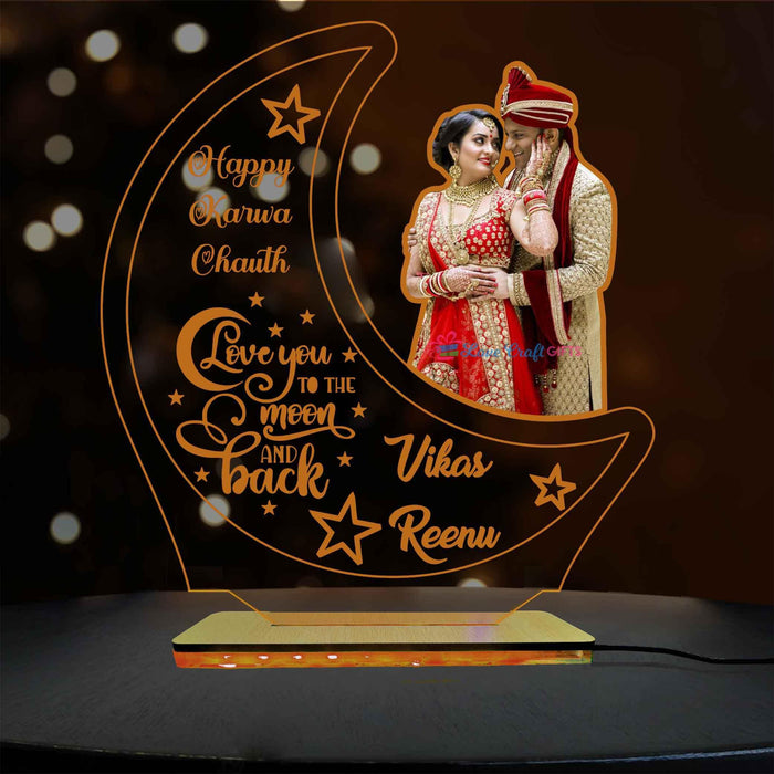 Acrylic Multi-Led Table Lamp For Karwa Chauth