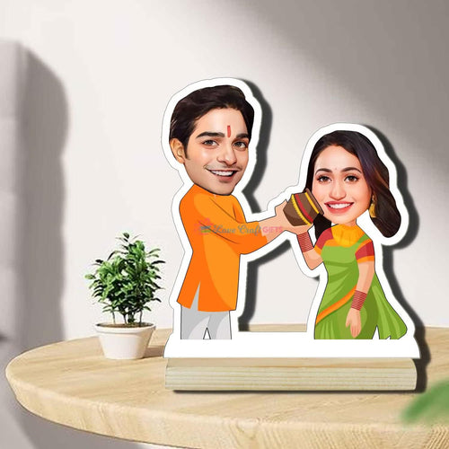 special karwa chauth special caricature - 0