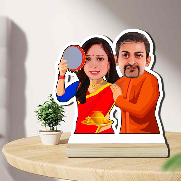 special karwa chauth special caricature - 0