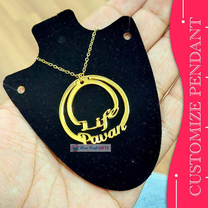 CUSTOMIZE NAME PENDANT | love craft gift