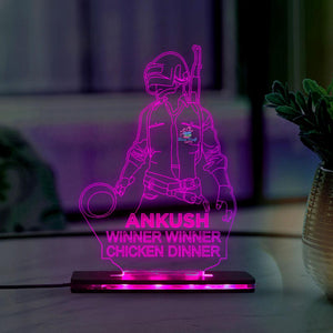 3d Acrylic Multi-Colored PUBG LED Lamp