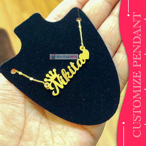 CUSTOMIZE CROWN AND HEART PENDANT | love craft gift