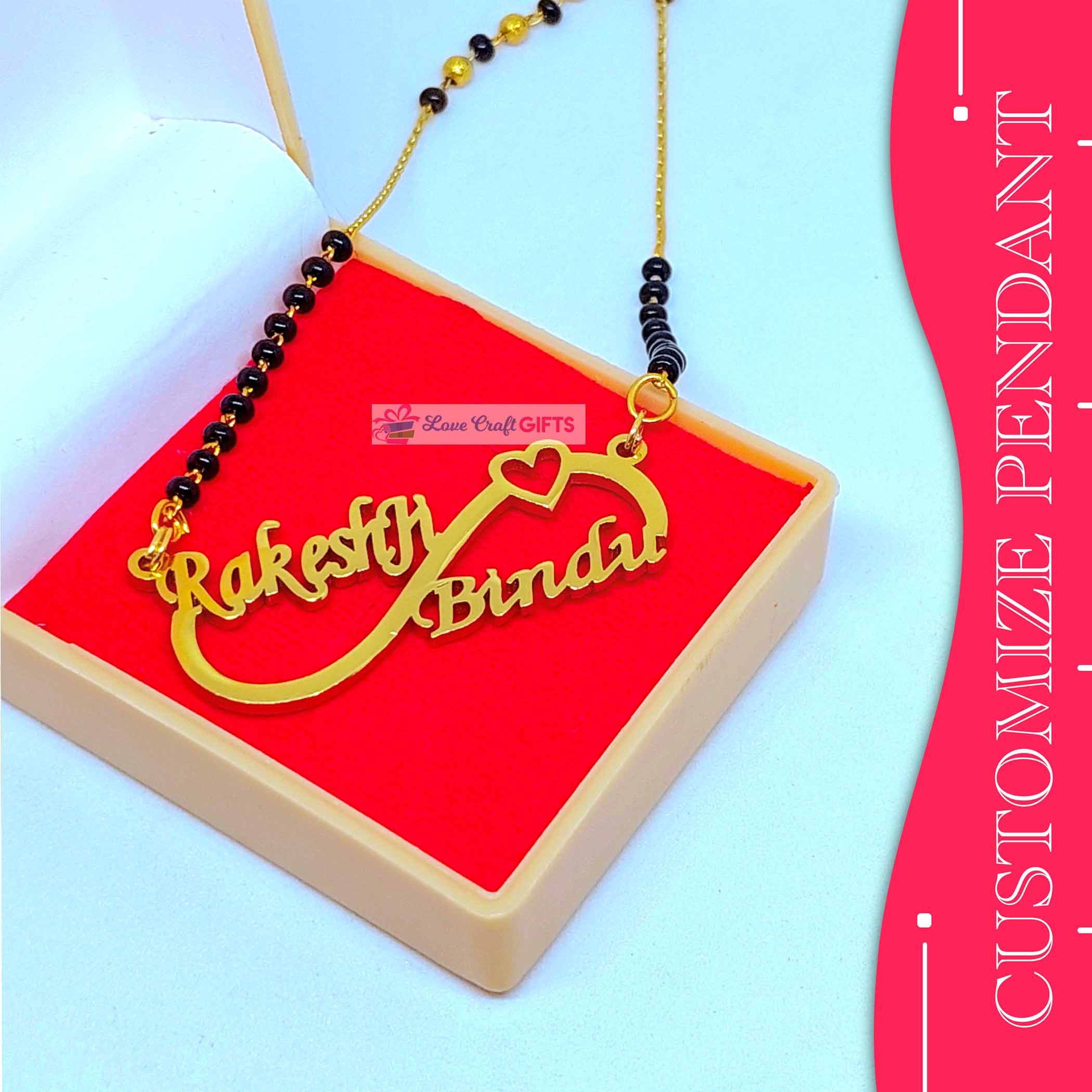 CUSTOMIZE INFINITY PENDANT love craft gift - 2