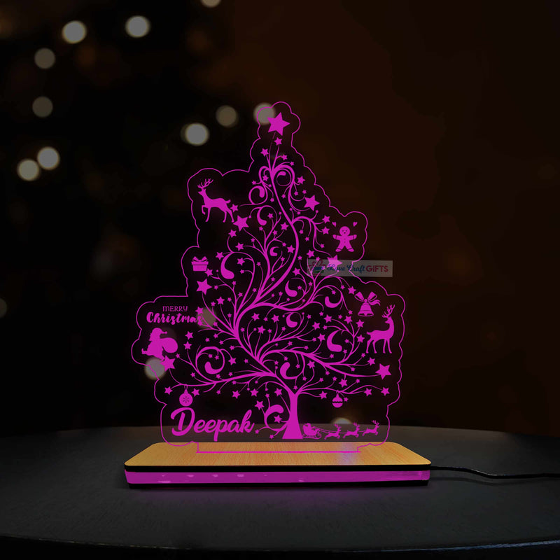 Personalized Christmas Tree LED Light Lamp with Custom Name | Love Craft Gifts™