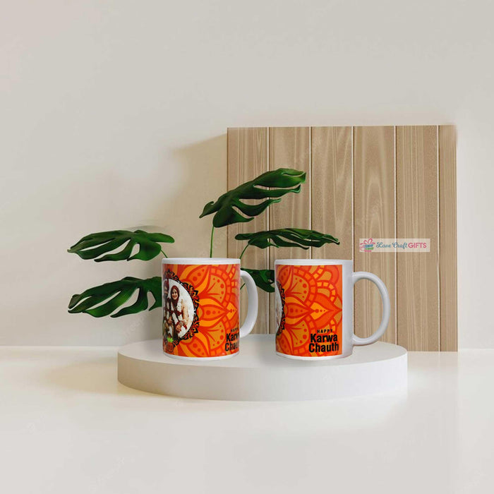 MUG AND CUSHION COMBO | KARWA CHAUTH GIFTS | LOVE CRAFT GIFTS - 4